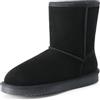 DREAM PAIRS Stivali Neve Donna Caviglia | Pelle scamosciata, fodera pelliccia 17 mm, memory foam 3 mm, suola TPR, slip-on, caldi e comodi.