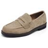 IF Mocassini Donna in Camoscio Eleganti, Scarpe Basse Slip On Stile Penny Loafer, Comode e Casual Chic per Ufficio e Tempo Libero