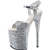 BeAUZQ Moda Donna Paillettes Dorate Tacchi Alti 20CM Tacchi a Spillo Sandali con Plateau Sexy Stripper Club Pole Dance Tango Rumba Scarpe da Ballo sociali di Grandi Dimensioni 34-46