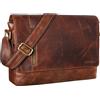 STILORD Davis Borsa Messenger in Pelle 13 Pollici | Borsa Vintage per Laptop | Borsa a Tracolla per Università, Ufficio, Libri | Vera Pelle Colore:florida - marrone