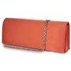 Emila Pochette arancio in raso elegante cerimonia da donna ragazza signora Borsa a mano piccola Clutch borsetta di moda matrimonio comunioni