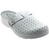SANIFLEX 89831-10 Certificato Medico Zoccoli Sabot Pantofole Scarpe di Pelle, Donna, Bianco, EU 37