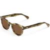 X-LAB XLAB 8004 Occhiali da sole stile moscot, 50mm, Verde striato/Marrone, Unisex