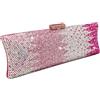 Boutique De FGG Borsa da sera lunga con strass per donne, pochette formale con strass da festa, borsa da sera in cristallo per matrimoni, Piccolo