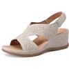 QUEEN HELENA Sandali Sportivi con Zeppa con Sottopiede Ortopedico Donna BZ394