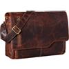 STILORD Marlon Borsa porta pc 15.6 pollici pelle Borsa da ufficio uomo Messenger a tracolla Moderna borsa porta documenti per università lavoro in cuoio vintage Colore:cognac - marrone chiaro
