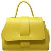 Chicca Borse Borsa a Mano Elegante con Tracolla da Donna in Pelle (Giallo)