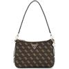 GUESS borsa a tracolla Eco Erica Top Zip Shoulder Bag Coal Logo grigio scuro