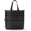 LARKSON Borsa a Tracolla Donna Nero - Greta - Puffy Tote Bag - Borsa a Spalla Trapuntata per Lavoro, Shopping, Università - Reversibile - Idrorepellente