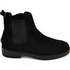 Malu Shoes Beatles Uomo Stivaletto con Elastico in Vera Pelle Scamosciato Nero Suola in Gomma Ultraleggera Casual Made in Italy (43 EU)