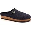 Bio Alpes 976 Jeans Blu Uomo Ciabatte Pantofole tirolesi in Lana Cotta Feltro in Stile Tirolese Calde con Plantare Suola in Sughero rigenerato (Numeric_44)