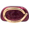 Boutique De FGG Mini pochette in acrilico per donne formali,Borsa da sera in marmo rigido,Borsa a tracolla alla moda con manico in metallo, Borgogna, Mini