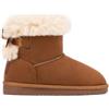 B&W Break&Walk - Stivali australiani color cuoio con fiocco in pelliccia sintetica, idrorepellenti, per bambini o adulti, unisex (Beige/Taglia 34) per Bambini o adulti unisex (Marrone/taglia 34)
