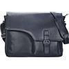 STILORD Valerian Borsa messenger in pelle uomo Grande borsa a tracolla per università ufficio lavoro Portadocumenti Borsa per il computer portatile 15,6 pollici Colore:nero