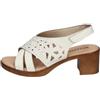 Valleverde Sandali Donna 55454 in Pelle Beige o Avorio Scarpe Casual Comode, Leggere e Flessibili, Ideali per Primavera Estate