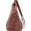 STILORD Lyanna Zaino a Spalla Pelle Donna Vintage Zainetto Piccolo Crossbody Backpack Sling Bag Elegante Borsa a Tracolla Daypack in Cuoio Autentico Colore:messina - marrone