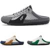AMOUSDRDR Scarpe da ginnastica da uomo, senza schienale, senza schienale, pantofole in rete traspiranti, comode e casual
