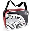 BRISA VW Collection - Volkswagen elegante borsa a tracolla regolabile, unisex, retrò/vintage, Maggiolino Beetle design (Zebra/Nero)