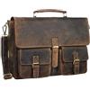 STILORD Victor Ventiquattrore uomo in pelle Borsa da lavoro vintage grande Portadocumenti con tracolla Valigetta 24 ore Cartella ufficio da insegnante Colore:marrone medio