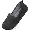 EverFoams Comode pantofole da donna in memory foam, leggere in spugna con suola in gomma antiscivolo, Nero , 40 EU