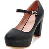 Gicoiz Calzature con Cinturino alla Caviglia Tacco a Blocco Scarpe Donna Eleganti Mary Jane