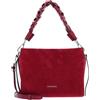 Coccinelle Pelle borsetta borsa a tracolla Boheme Handbag Suede Grainy Leather Sangria mirtillo