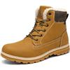 Mishansha Uomo Stivali da Neve Donna Scarponcino Invernali Caloroso Unisex Trekking Scarpe Inverno Outdoor Antiscivolo, Marronechiaro 43 EU