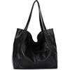 EVEOUT Borse Tote Pelle PU morbida da Donna Grande capacità Borse a spalla Vintage Pelle cerata Borse a tracolla Hobo per Lavoro Vacanza