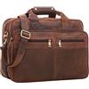 STILORD Alexander Borsa da lavoro in pelle uomo donna Grande borsa porta documenti e PC Ventiquattrore da ufficio Cartella per la scuola borsa a tracolla Colore:zamora - marrone