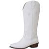 HOOUDO Stivali Camperos Donna,Stivali Donna Neri Invernali Eleganti Cowboy Scarpe di Media Altezza Cowboy Stivaletto con Tacco a Blocco Texani Stivaletti con Fibbie Anfibi