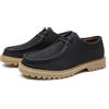 Allthemen Mocassini da Uomo in Pelle Casual Scarpe Stringate Bassa Vintage Calzatura da Lavoro Derby Nero 44