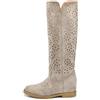 IF Fashion Stivaletti da Donna Zeppa Interna Traforati Primaverili Estivi Camoscio LY81-1 beige N.40