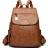 BUKESIYI Donna Borsa Zaino Elegante Zainetto Borse a Tracolla Zaini Antifurto Zainetti 2026 Firmate PU Pelle IT78579 Marrone