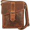STILORD Mattia Borsa a Tracolla Uomo in Pelle Vintage - Borsa Messenger per Tablet 10,1 & iPad 9,7 - Borsello in Pelle Vera Colore:kara - cognac