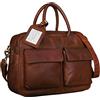STILORD Carlo Borsa da Ufficio in vera pelle Portadocumenti vintage Valigetta 24 ore ventiquattrore Borsa lavoro Cuoio Uomo Donna Colore:cognac marrone scuro