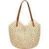 Theaque Borse di paglia da donna estive da spiaggia in tessuto tote hobo borsa casual in paglia borse a tracolla per viaggi vocazione, Beige