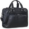 ROYALZ ,,Chicago' Borsa 24 Ore Uomo in Vera Pelle 15.6 pollici - Valigetta ventiquattrore Borse Cartella - Portadocumenti in cuoio da Ufficio Lavoro, Colore:Nero