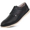 Hawkwell Scarpe Oxford da uomo taglie forti, casual, comode, da lavoro, Nero , 48 EU