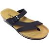 BIOMODEX CIABATTE infradito DONNA in EcoPelle SELLY con fibbia 6021 sottopiede in pelle ciabatta aperta made in italy