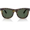 Ray-Ban Occhiali da sole Wayfarer Reverse Square RBR0502S, colore: Avana scuro/verde scuro, 50 mm