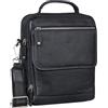 ROYALZ Tennessee Borsello a Tracolla da Uomo in vera Pelle - Piccola Borsa Vero Cuoio per Tablet da 11 Pollici Borsetta Messenger Bag Vintage