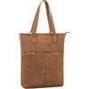 STILORD 'Lund' Borsa Pelle Donna Vera Pelle Elegante Shopper Donna a tracolla da donna con scomparto per tablet in stile vintage per donne raffinate, Colore:tan marrone - scuro