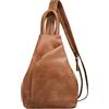 STILORD Lyanna Zaino a Spalla Pelle Donna Vintage Zainetto Piccolo Crossbody Backpack Sling Bag Elegante Borsa a Tracolla Daypack in Cuoio Autentico Colore:taranto - marrone