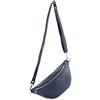 modamoda de - Borsa Italiana manuale/sera piccola in pelle T77, Colore:zaffiro