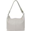 AMBRA Moda GL005 - Borsa con tracolla, borsa a mano in pelle, borsa a spalla, hobo bag da donna (beige)