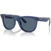 Ray-Ban Occhiali da sole donna Rbr0502s Wayfarer Reverse Square, Blu navy trasparente/blu scuro, 53 mm