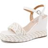 QUEEN HELENA Zeppe Sandali Alti Platform con Cinturino Casual Donna ZM9916