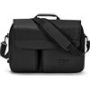 LARKSON Borsa per Laptop 16 Pollici Nero - Emil - Messenger Bag per Lavoro, Affari, Viaggi - Borsa a Tracolla da Uomo con Scomparto per Laptop e Cinturino per Trolley - Idrorepellente