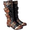 Generic SYJYM Stivali alti medievali steampunk retrò da uomo grandi dimensioni gioco di ruolo, P90911a, 41 1/3 EU
