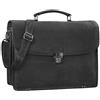 STILORD 'Miguel' Classica Cartella Ventiquattrore in Pelle Uomo Nera Borsa Portadocumenti Elegante Chiusura Lucchetto per PC 15,6 Pollici, Colore:antracite